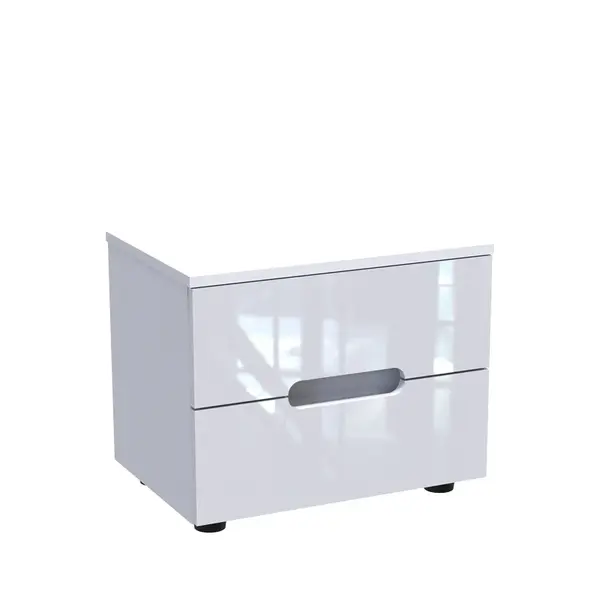 Noptiera Afina mdf Alb, lucios, 50x35x41 cm