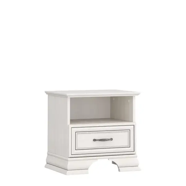 Noptiera cu 1 sertar TIFFANY II, crem fineline, 49x37x47,9 cm