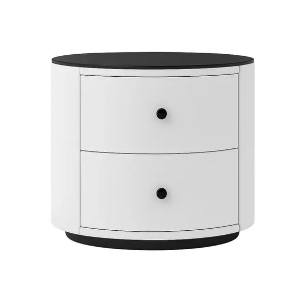 Noptieră Modernă Multifuncțională cu &Icirc;ncărcare Wireless, Iluminare LED și Sistem de Securitate cu Amprentă-WHITE
