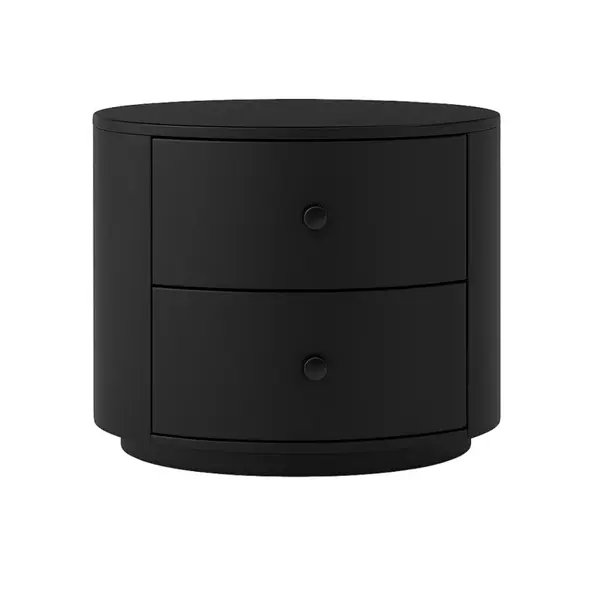 Noptieră Modernă Multifuncțională cu &Icirc;ncărcare Wireless, Iluminare LED și Sistem de Securitate cu Amprentă-BLACK