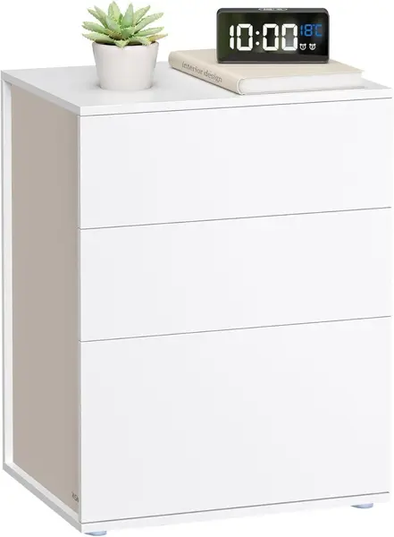 Noptiera Vasagle Alb 45x35x58.7 cm