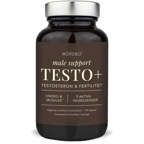 Nordbo Testo+, Complex pentru Sustinerea Nivelului de Testosteron, Energie si Fertilitate 90cps
