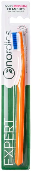 Nordics Periuţă de dinţi Expert Curve 6580, Medium, portocaliu