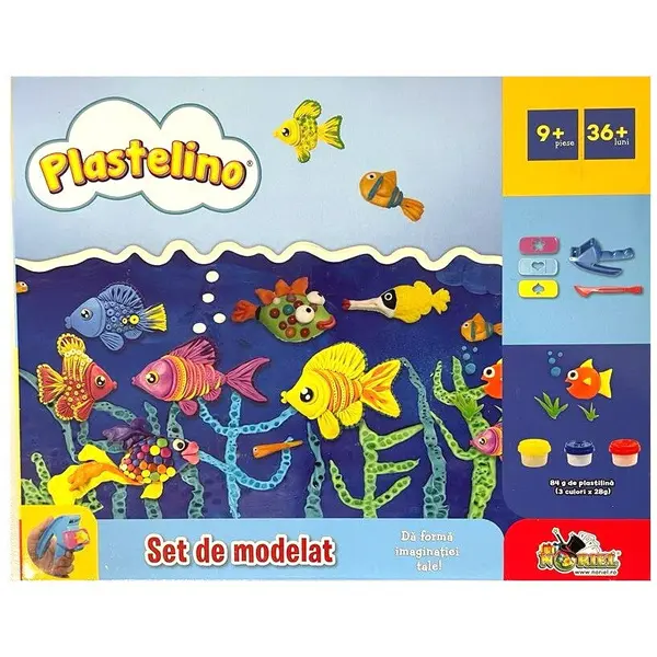Noriel Set de modelat Plastelino, 9+ piese, Multicolor
