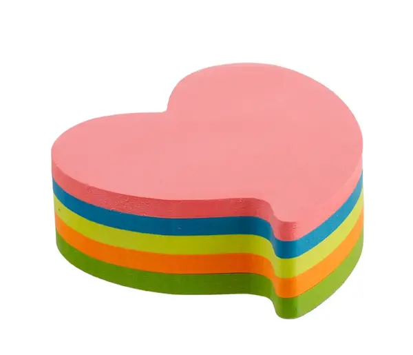 Notes adeziv 70 x 70 mm Inima 5 culori neon x 50 file Kores Notes adeziv 70 x 70 mm Inima 5 culori neon x 50 file Kores