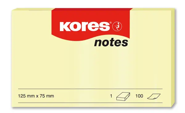 Notes adeziv 75 x 125 mm galben pal 100 file Kores Notes adeziv 75 x 125 mm galben pal 100 file Kores