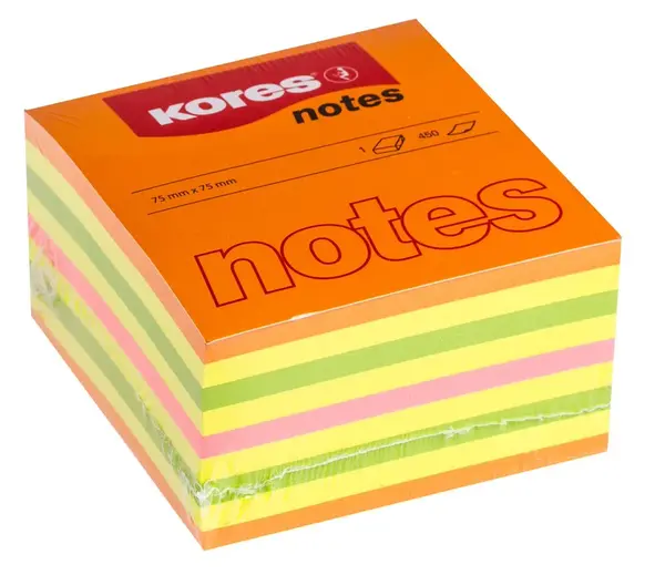 Notes adeziv 75 x 75 mm neon mixt Summer 450 file Kores Notes adeziv 75 x 75 mm neon mixt Summer 450 file Kores