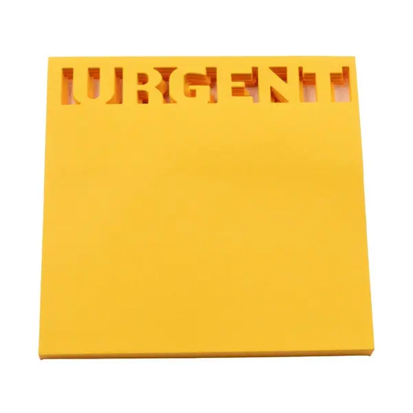 Notes adeziv stantat Office Cover H1 Urgent, 75 x 75 mm, 50 coli, portocaliu neon