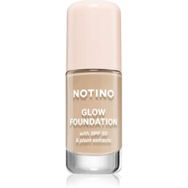 Notino Glow Foundation With SPF 50 & Plant Extracts make-up pentru luminozitate SPF 50 01 Light Warm 30 ml