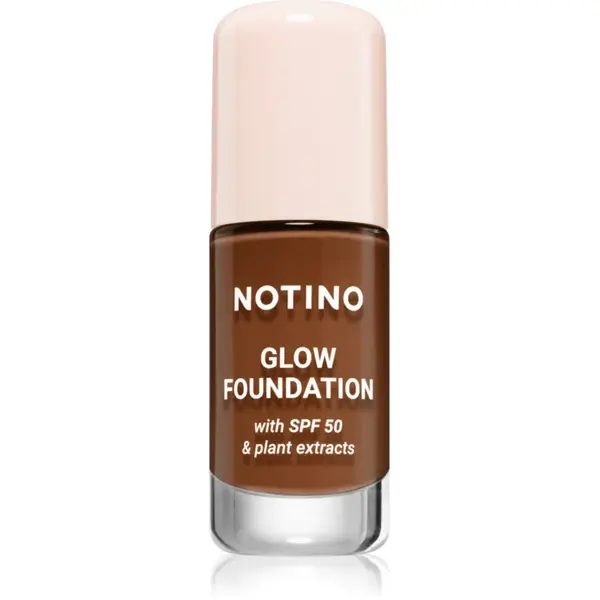 Notino Glow Foundation With SPF 50 & Plant Extracts make-up pentru luminozitate SPF 50 03 Deep Warm 30 ml