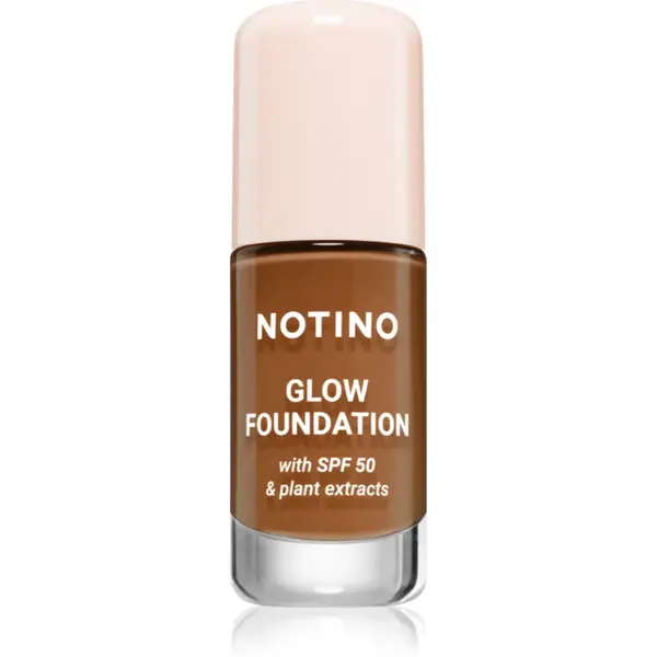 Notino Glow Foundation With SPF 50 & Plant Extracts make-up pentru luminozitate SPF 50 01 Deep Warm 30 ml