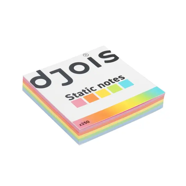 Notite adezive electrostatice Djois 5 culori 250 file diverse dimensiuni Notite adezive electrostatice Djois 5 culori 250 file diverse dimensiuni 75x75mm