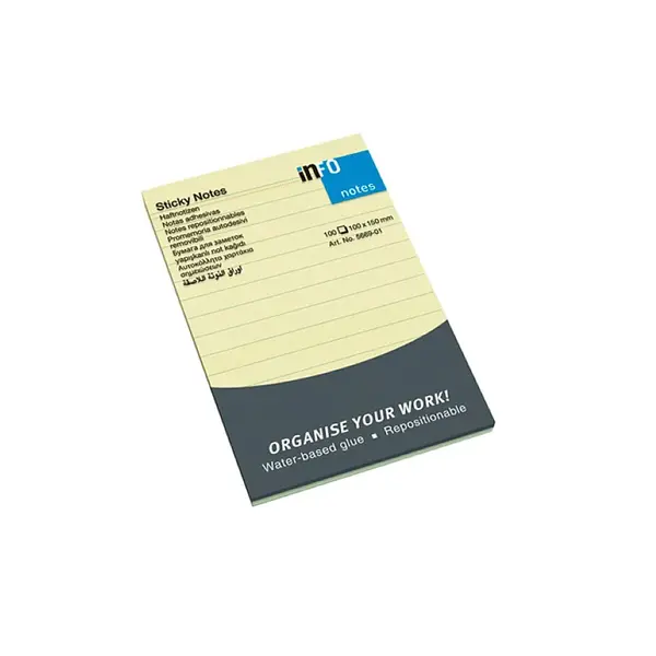 Notite adezive Info Notes 100 x 150 mm liniate dictando Notite adezive Info Notes 100 x 150 mm liniate dictando