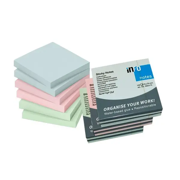 Notite adezive Info Notes 75 x 75 mm 6 bucati/set Notite adezive Info Notes 75 x 75 mm 6 bucati/set