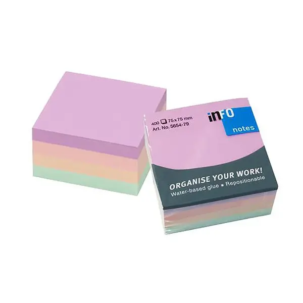 Notite adezive Info Notes Harmony 75 x 75 mm 400 file Notite adezive Info Notes Harmony 75 x 75 mm 400 file