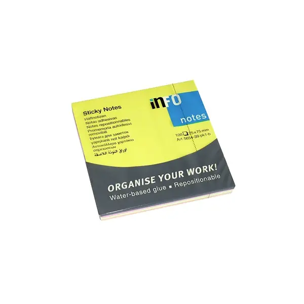 Notite adezive Info Notes Rainbow 75 x 75 mm 100 file Notite adezive Info Notes Rainbow 75 x 75 mm 100 file