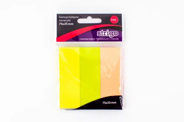 Notite Adezive Strigo, 4 Paduri Neon, 75 25 mm, 150 File