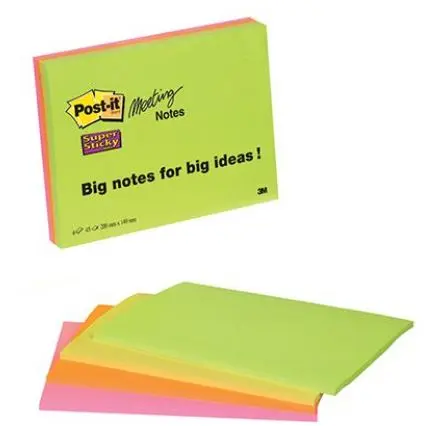 Notite autoadezive Post-it - Super Sticky, 20.3 х 15.2 cm