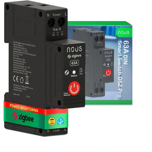 Nous Siguranta Inteligenta Nous Pro, 32A Continuu, Zigbee 3.0, Masurare Energie