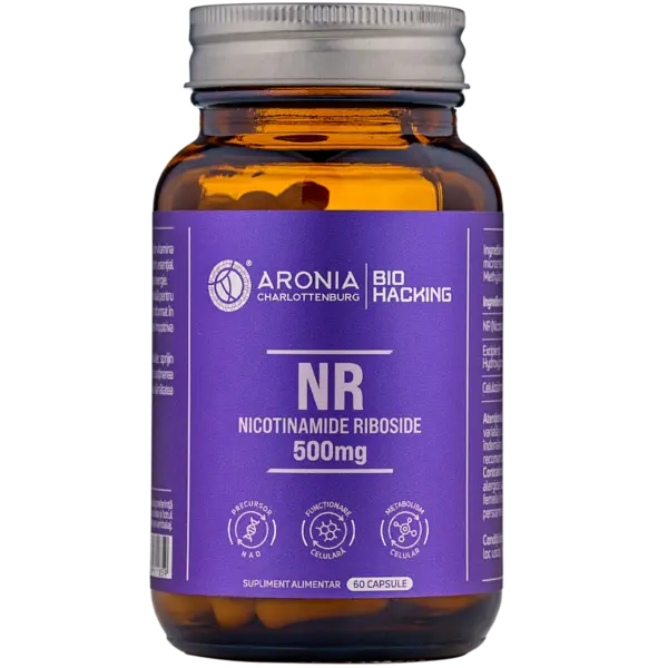 NR la 500 mg — 60 capsule care susțin energia celulară, funcțiile cognitive și îmbătrânirea sănătoasă | Bio Hacking