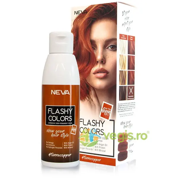 Nuantator Semipermanent fara Amoniac Terra Copper (Aramiu Roscat) Flashy Colors 100ml