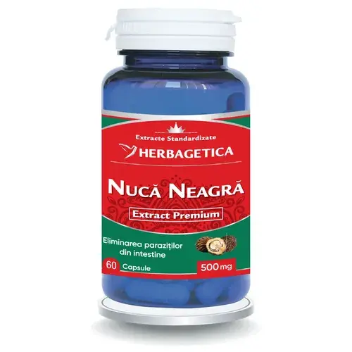 Nucă neagră, 60 capsule | Herbagetica