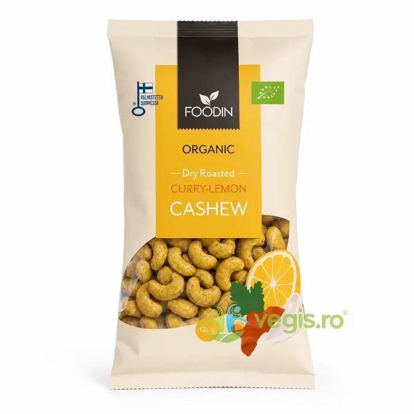 Nuci Caju Coapte cu Lamaie si Curry Ecologice/Bio 120g