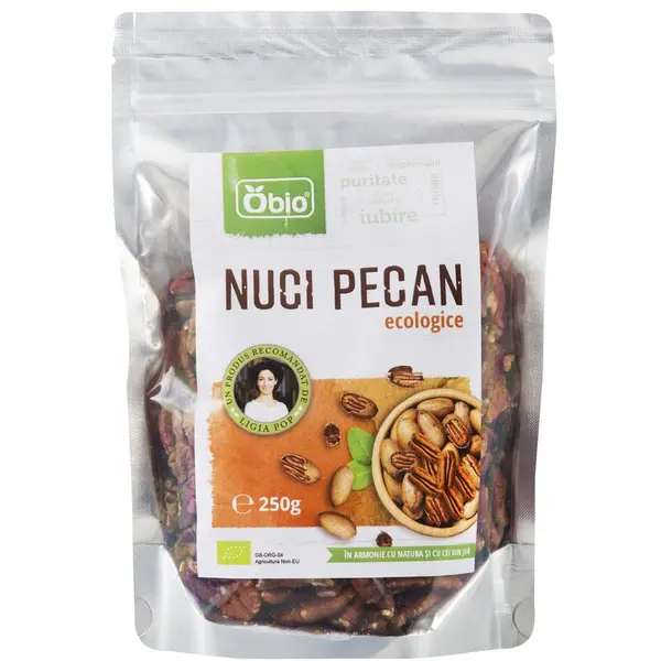 Nuci pecan bio 250g Obio