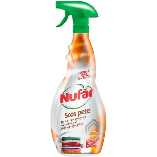 Nufar Solutie indepartare pete, cu pompa, 500 ml