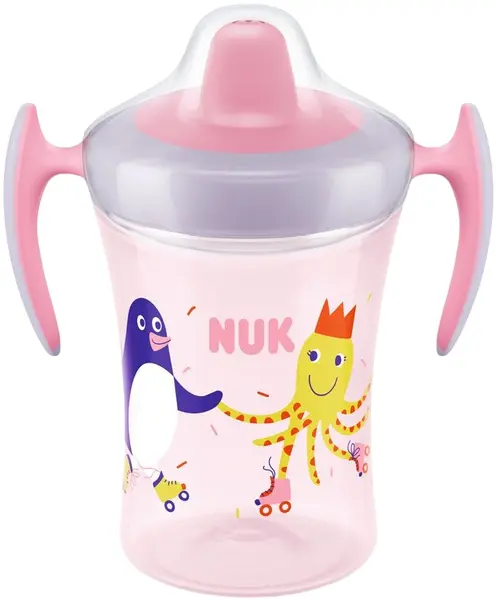 NUK Evolution - Cupă de antrenament, 230 ml, roz