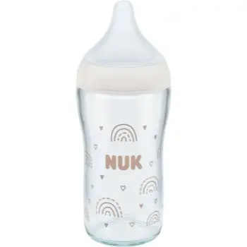 NUK Perfect Match Glass Bottle biberon de sticlă cu controlul temperaturii