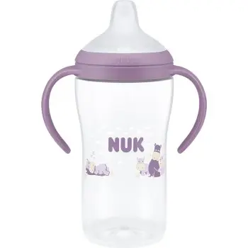 NUK Perfect Match Hippo biberon pentru învățare cu controlul temperaturii