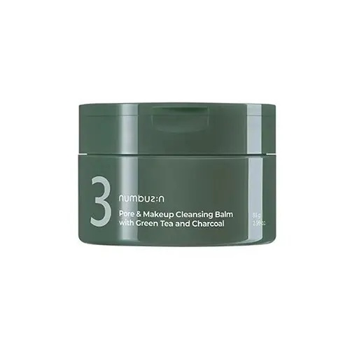 Numbuzin - No.3 Pore & Makeup Cleansing Balm with Green Tea and Charcoal, 85g