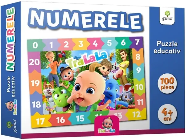 Numerele. Puzzle educativ 100 de piese