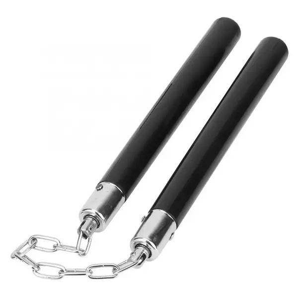 Nunceag-nunchucku DEPOX , cauciuc, prindere lant, negru, 30 cm