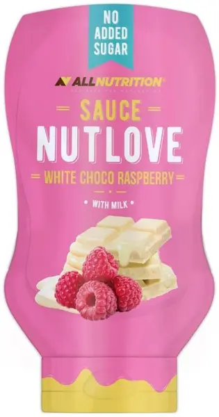 Nutlove Sirop dietetic, ciocolată albă cu zmeură, 280 g, AllNutrition