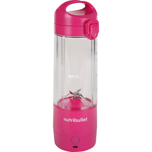 NUTRIBULLET Blender portabil Nutribullet NBP003BP, capacitate 475 ml, 15 utilizari per incarcare, USB-C, Roz