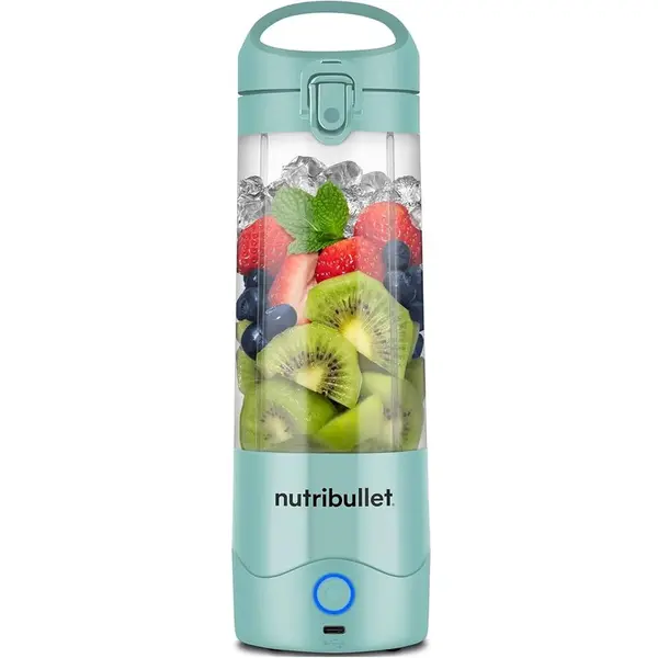 NUTRIBULLET Blender portabil NUTRIBULLET NBP003LBL, 0.475l, 1 treapta viteza, USB-C, albastru deschis