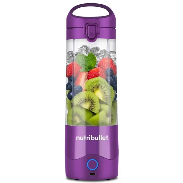 NUTRIBULLET Blender portabil NUTRIBULLET NBP003PU, 0.475l, 1 treapta viteza, USB-C, Mov