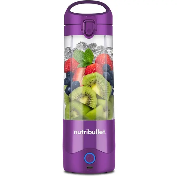 NUTRIBULLET Blender portabil Nutribullet® NBP003PU, Cupa 475 ml, USB-C, Mov