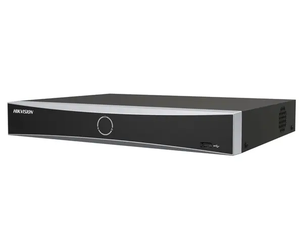 NVR 8 Canale cu PoE Hikvision DS-7608NXI-K1/8P(D), AcuSense, 8MP 4K, latime de banda 80Mbps, 75W, 1U
