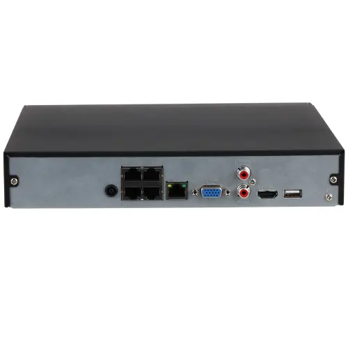 NVR cu 4 canale PoE, 8 MP, 1HDD, H.265+, Dahua NVR4104HS-P-4KS2/L