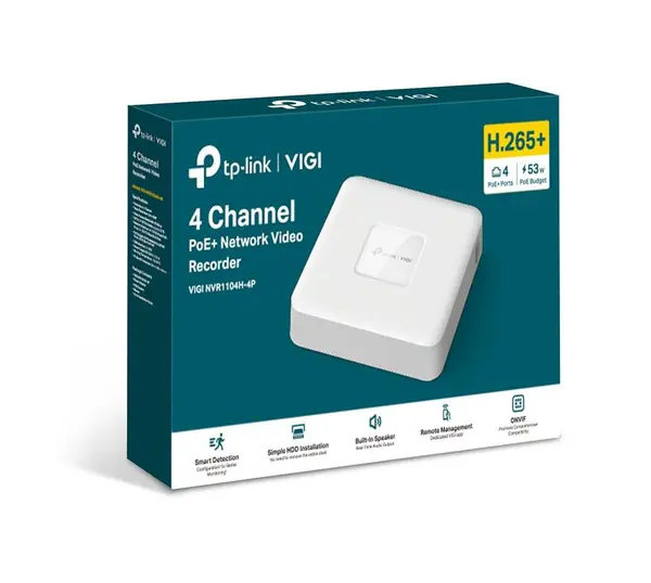 NVR TP-Link, 4 canale, 8 MP, PoE, VIGI NVR1104H-4P