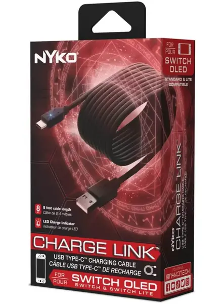 Nyko Charge Link Black 2,44 M