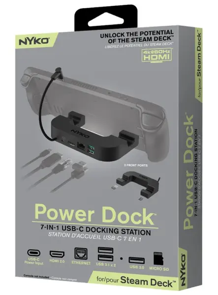 Nyko Steam Deck Power Dock 7 In 1 Usb-c Docking Station