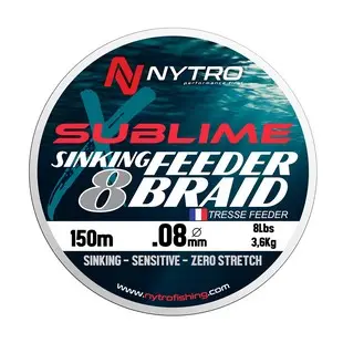 NYTRO FIR SUBLIME X8 SINKING FEEDER BRAID 0,08