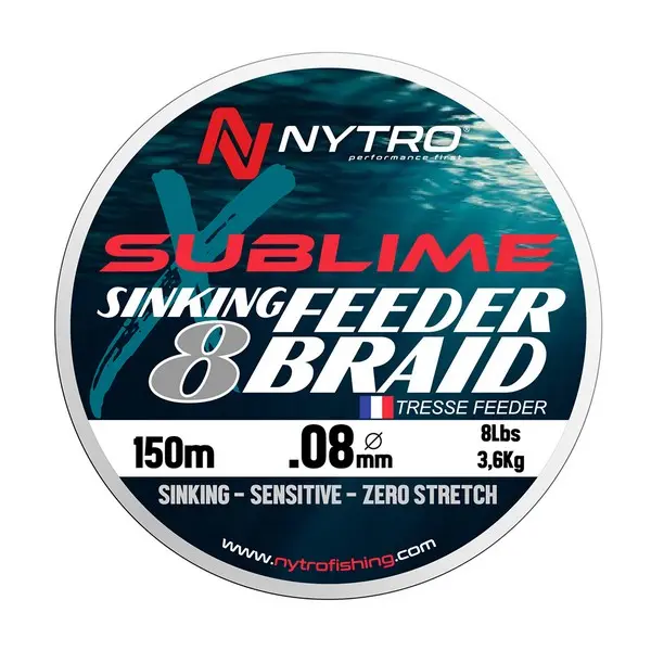 NYTRO FIR SUBLIME X8 SINKING FEEDER BRAID 0,10