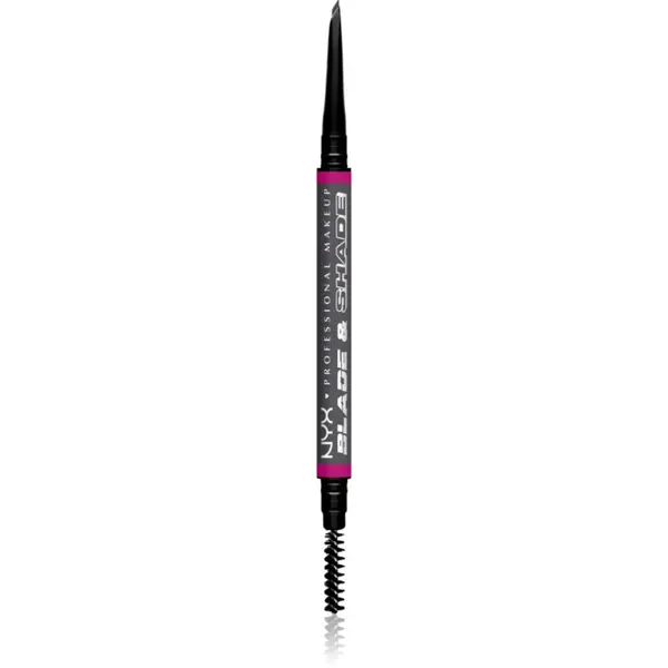 NYX Professional Makeup Blade & Shade creion pentru sprancene cu pensula culoare 11 Grey g