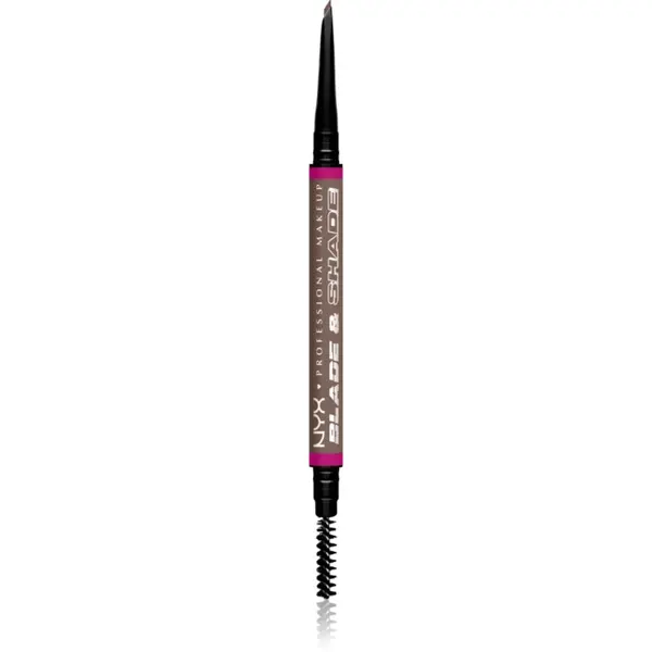 NYX Professional Makeup Blade & Shade creion pentru sprancene cu pensula culoare 03 Cool Ash Brown g