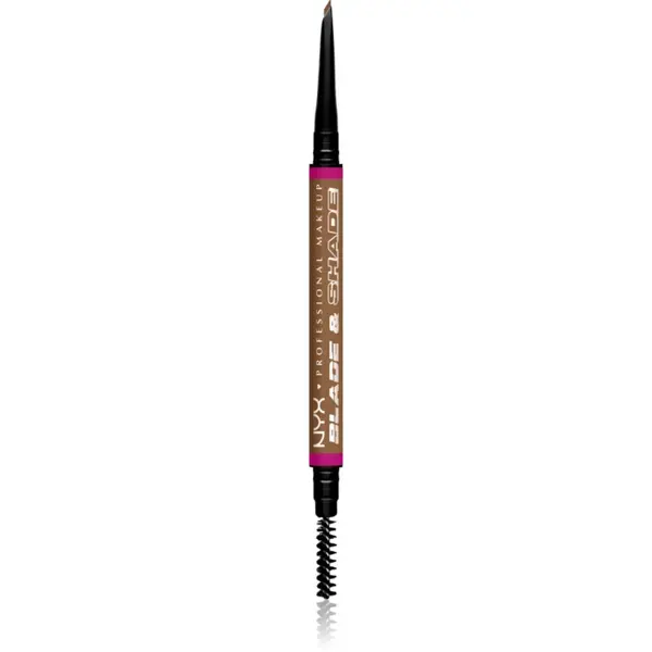 NYX Professional Makeup Blade & Shade creion pentru sprancene cu pensula culoare 02 Blonde g